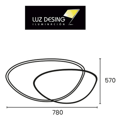 Plafon Led Montana Negro 48w Diseño Moderno Tendencia Dab