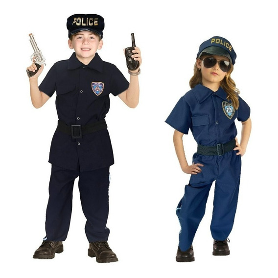 Disfraz De Policia - Disfraces Para Niñas, Niños -  Disfraz Police Patrol - Disfraces De Oficios Trabajos - Disfraz De Halloween Disfraces De Policías