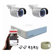 Cámaras De Seguridad Kit 1080p Hikvision Mini Dvr 4ch + 2cám