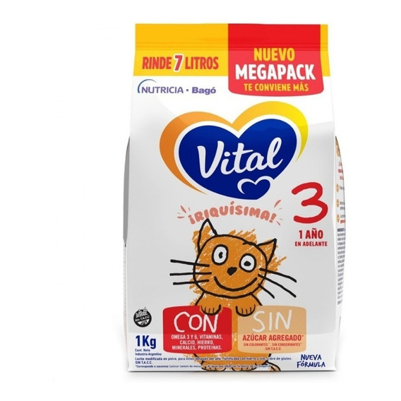 Leche De Fórmula En Polvo Vital 3 Pouch X 1000 G