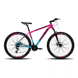 Bicicleta Aro 29 Kog 21 Marchas E Freios A Disco Rosa Azul