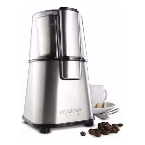 Molinillo De Cafe Y Semillas Peabody Pe-mc9100 Inox 220w P1 Color Gris