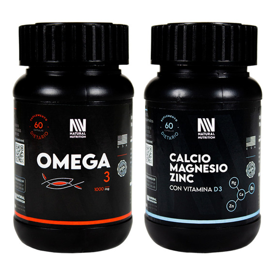 Natural Nutrition Kit Omega 3 + Calcio Magnesio Zinc D3 