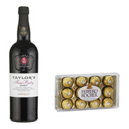 Vino Oporto Taylor X750cc Fine Ruby + Ferrero Rocher 12 U