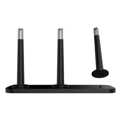 Kit X3 Velador De Mesa Candle + Base De Carga Negro Mc