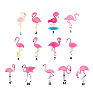100 Tags, Topper, Apliques Para Festas Especiais  - Flamingo