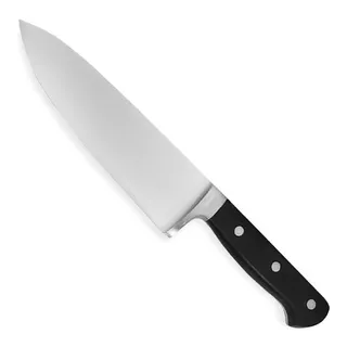 Cuchillo Cuchilla Chef Forjado Profesional Acero Otten 20 Cm Color Negro/plateado