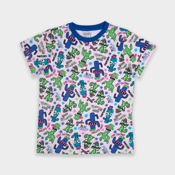 Remera Estampado Cactus - Jersey Nene Grisino