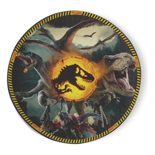 Platos Descartables Otero Jurassic World Color Jurassic World x 10
