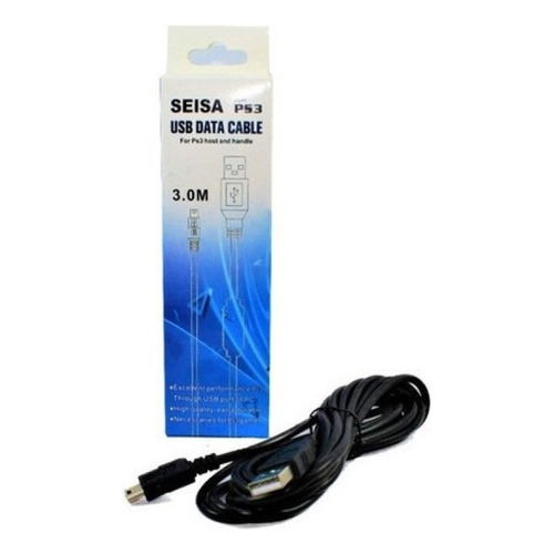 Cable Usb Macho A Mini Usb V3 5 Pinde 3mts Para Ps3 Gps Color Negro