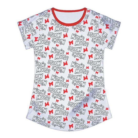 Remera Manga Corta De Minnie Talle 2 Licencia Oficial 