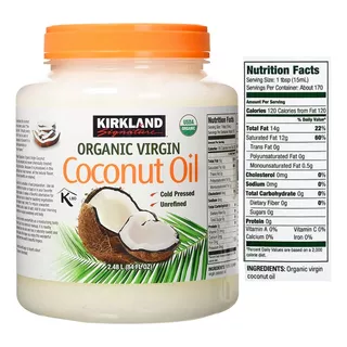 Aceite De Coco 100% Orgánico Virgen 2.48 Lts Marca Kirkland