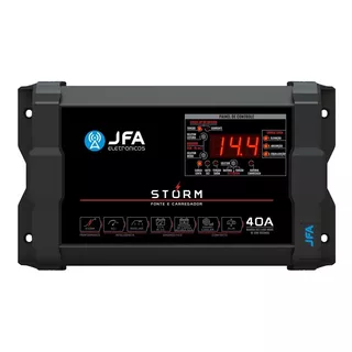 Fonte Automotiva 40 Amperes Jfa Storm Red Line Cca Sci Smart Cor Preto