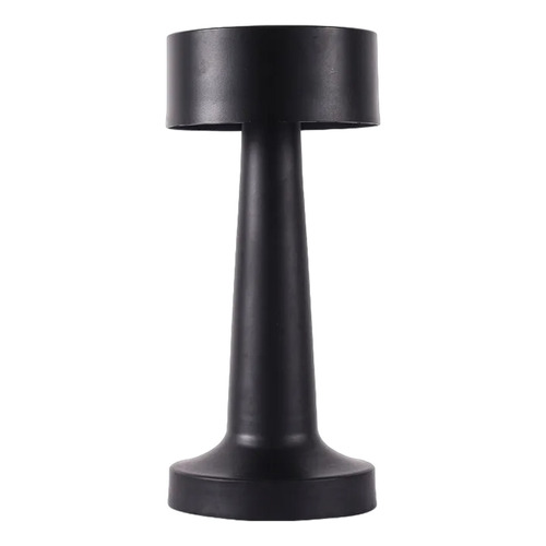 Lámpara Velador Led Recargable Usb Tácil Dimmer Metal Bar Color Negro