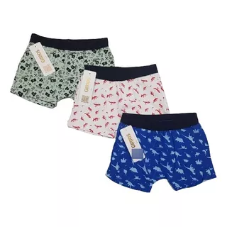 Pack X3 Boxers Estampados Surtidos Niño Gimos Art 305