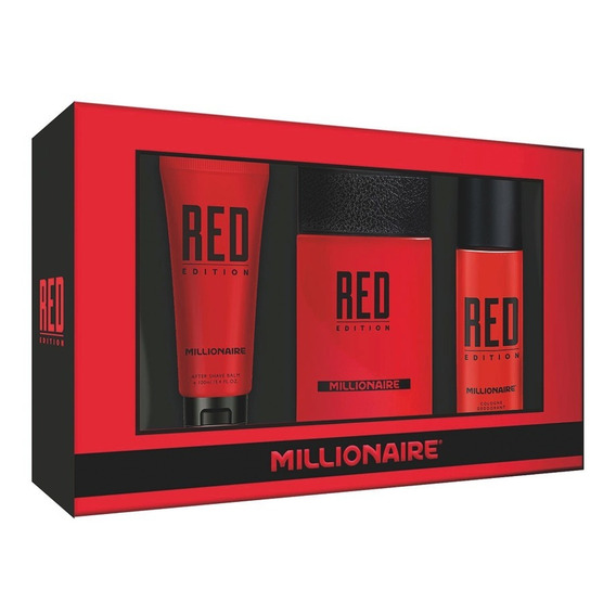 Set Millionaire Red 95ml + Deo150ml + After Shave 100ml