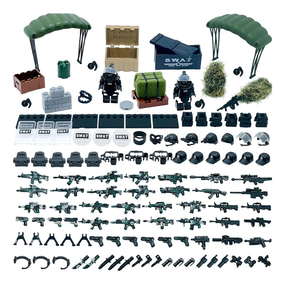 Paquete De Armas Del Ejército Militar Equipo Swat Conjuntos 