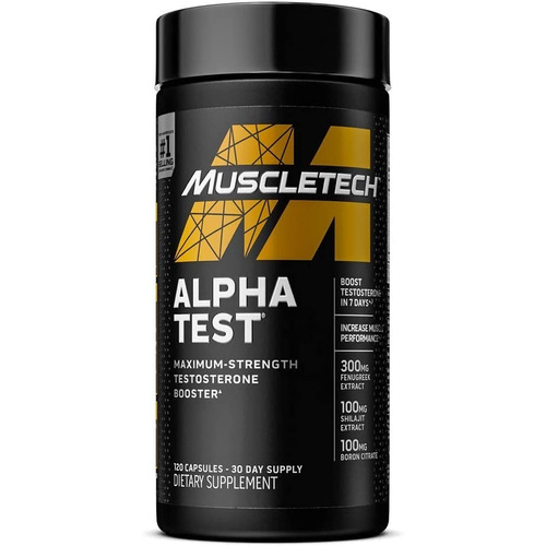 Suplemento en tabletas MuscleTech  AlphaTest potenciador de testosterona