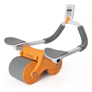 Roda Abdominal Roller Fitness Exercício Laranja Alma Genius