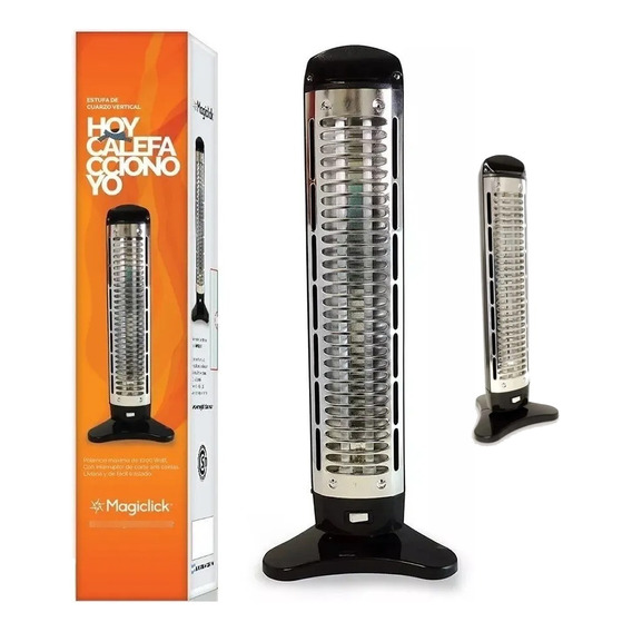 Estufa De Cuarzo 2 Velas Calefactor 1200 W Corte Anticaida