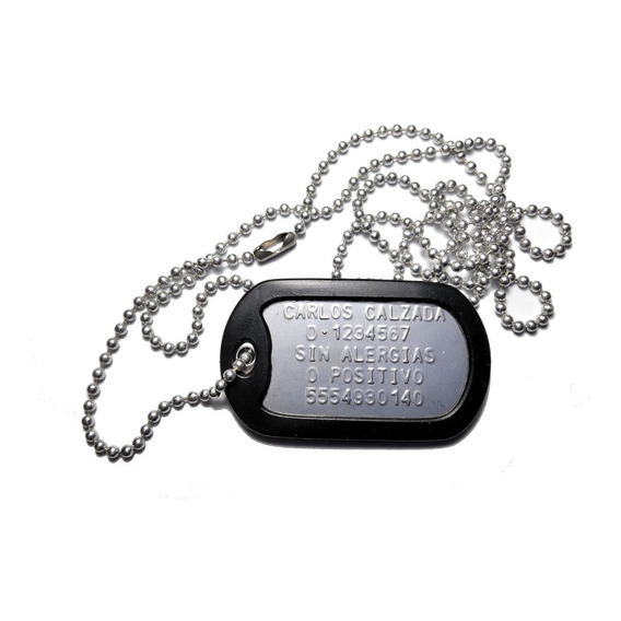 Dog Tag Placa Identificacion Militar La Mejor Calidad Compar