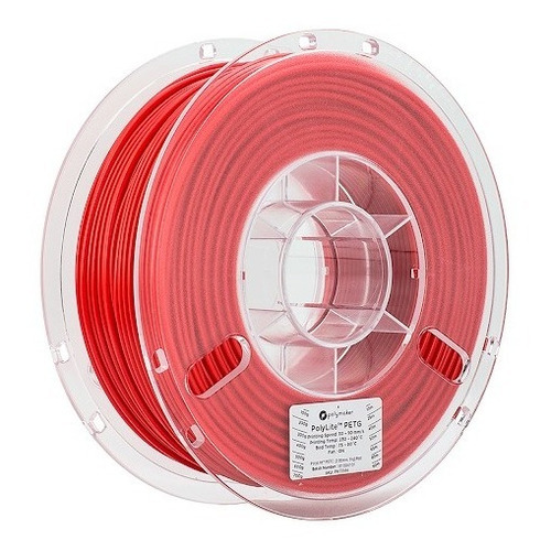 Filamento Polymaker Polylite Petg, 1.75mm - 1kg Color Rojo