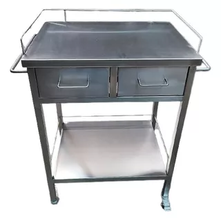 Mesa Pasteur 2 Cajones Myc Inox