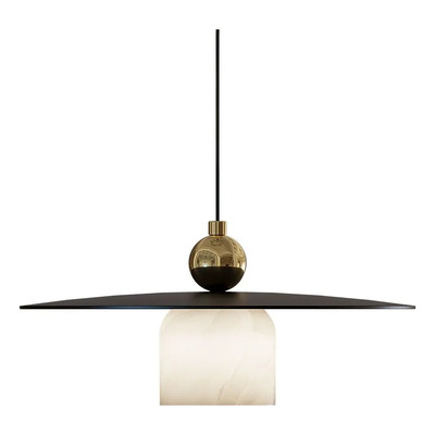 Colgante Led Vk-s80 Diseño Moderno Negro Y Oro Vk Negro Interior