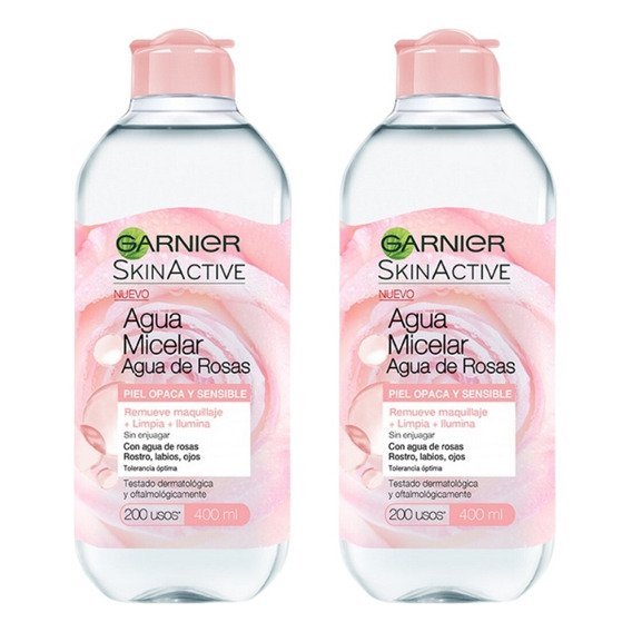 Kit Agua Micelar De Rosas Garnier Skin Active X2