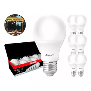 Kit 6 Lâmpada Led 9w Bulbo Soquete E27 Bivolt Casa Comércio Cor Da Luz Branco-frio 110v/220v