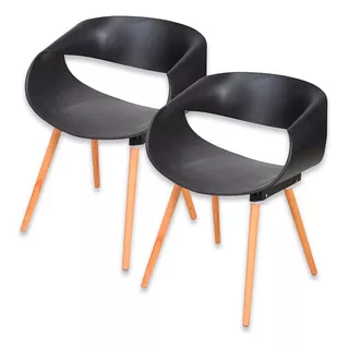 2 Cadeiras Onda Moderna Confortável Conjunto Mesa Jantar  