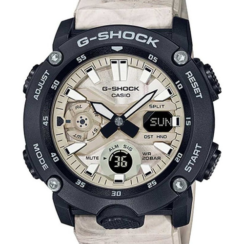Reloj Casio G-Shock GA-2000WM-1ADR utilitario de mármol ondulado