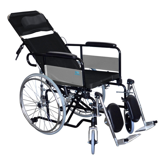 Silla De Ruedas Rider Con Comodo. Respaldo Reclinable Color Negro