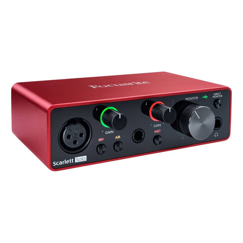 Interface Audio Usb Focusrite Scarlett Solo - 3ra Gen Color Rojo 220V