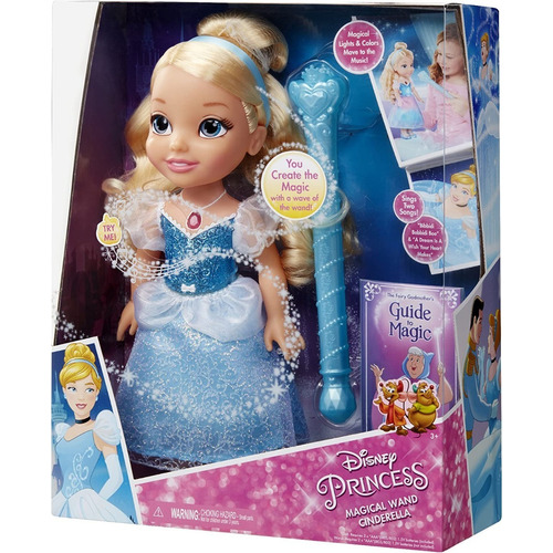Muñeca Disney Princesas Cenicienta Con Varita Mágica 40 Cm