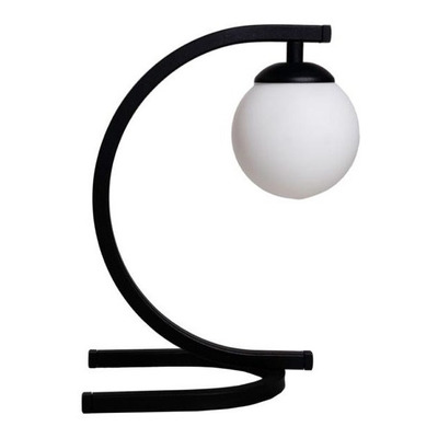 Aplique Lyon Elyn 2 Luces Negro Globo Opal Apto Led G9