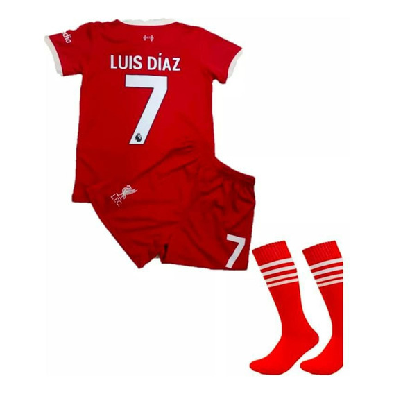 Uniforme Niño Liverpool Luis Diaz O Personalizado 