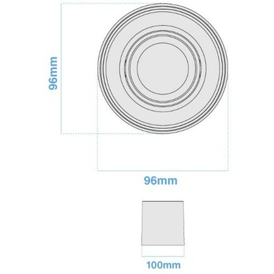 Spot Plafon Monovolumen Redondo Blanco Pc Apto Led Gu10