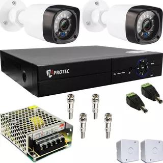 Kit 2 Câmeras De Segurança Infra Ahd 1.3 Mp Dvr Multi Hd 4ch