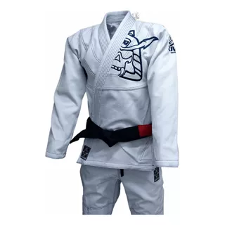 Kimono Jiu-jitsu Bjj - Krieger Phantom 2.0 Branco C/ Marinho