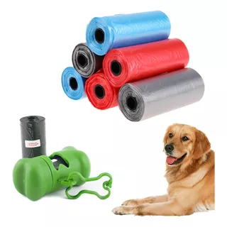 Bolsas Sanitarias Para Perros 10 Rollos + Hueso Porta Bolsas