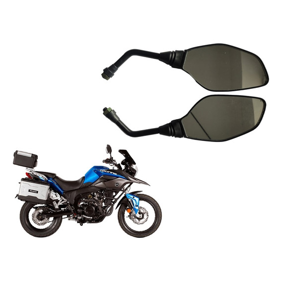 Kit X2 Espejos Negro Mate Corven Touring 250 Cc Tdm