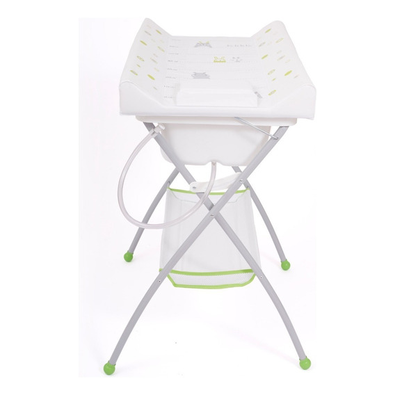 Catre De Baño Shower Bañadera+cambiador Plegable Kiddy- Color Verde Animales