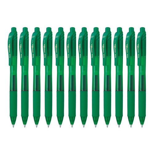 Bolígrafo Retráctil Pentel Energel-x Bl107 Tinta Gel Líquida Color de la tinta Verde