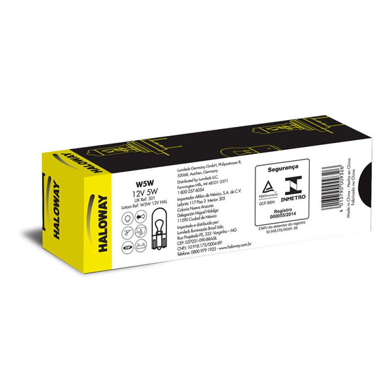 Pack 10 Lamparas Posicion Blanca W5w 12 Volts 