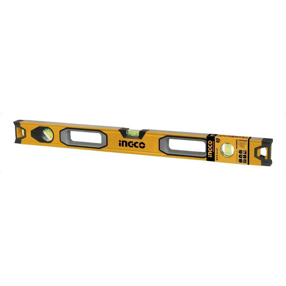  Nivel Aluminio Industrial Ingco 80cm Amarillo Hsl08080- Smf