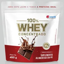 100% Whey Concentrado 450g Growth Supplements Chocolate