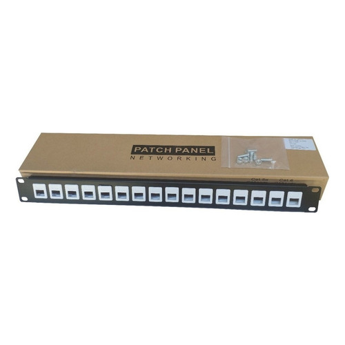 Frente Patch Panel Patchera 16 Bocas Para Cat5 Cat6 1u Rack