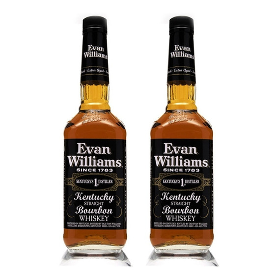 Whisky Evan Williams Kentucky Black X750cc X 2 Unidades 