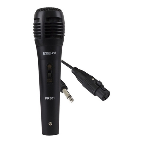 Microfono Alambrico Prosound Dm301 Unidireccional Color Negro
